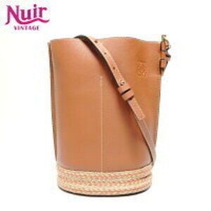LOEWE Gate Bucket Anagram Leather Shoulder Bag Brown